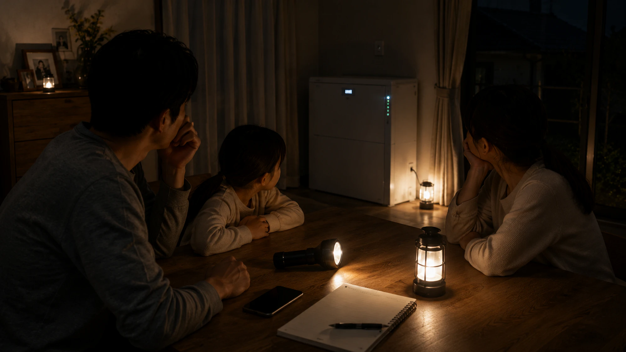 停電時の備えとして蓄電池容量を考える室内